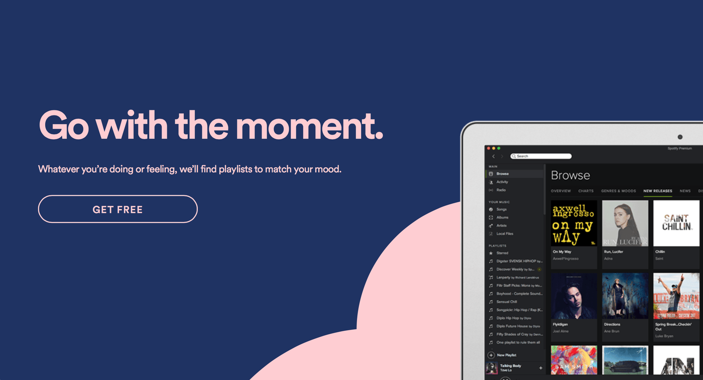 Spotify website (2015) - Fonts In Use